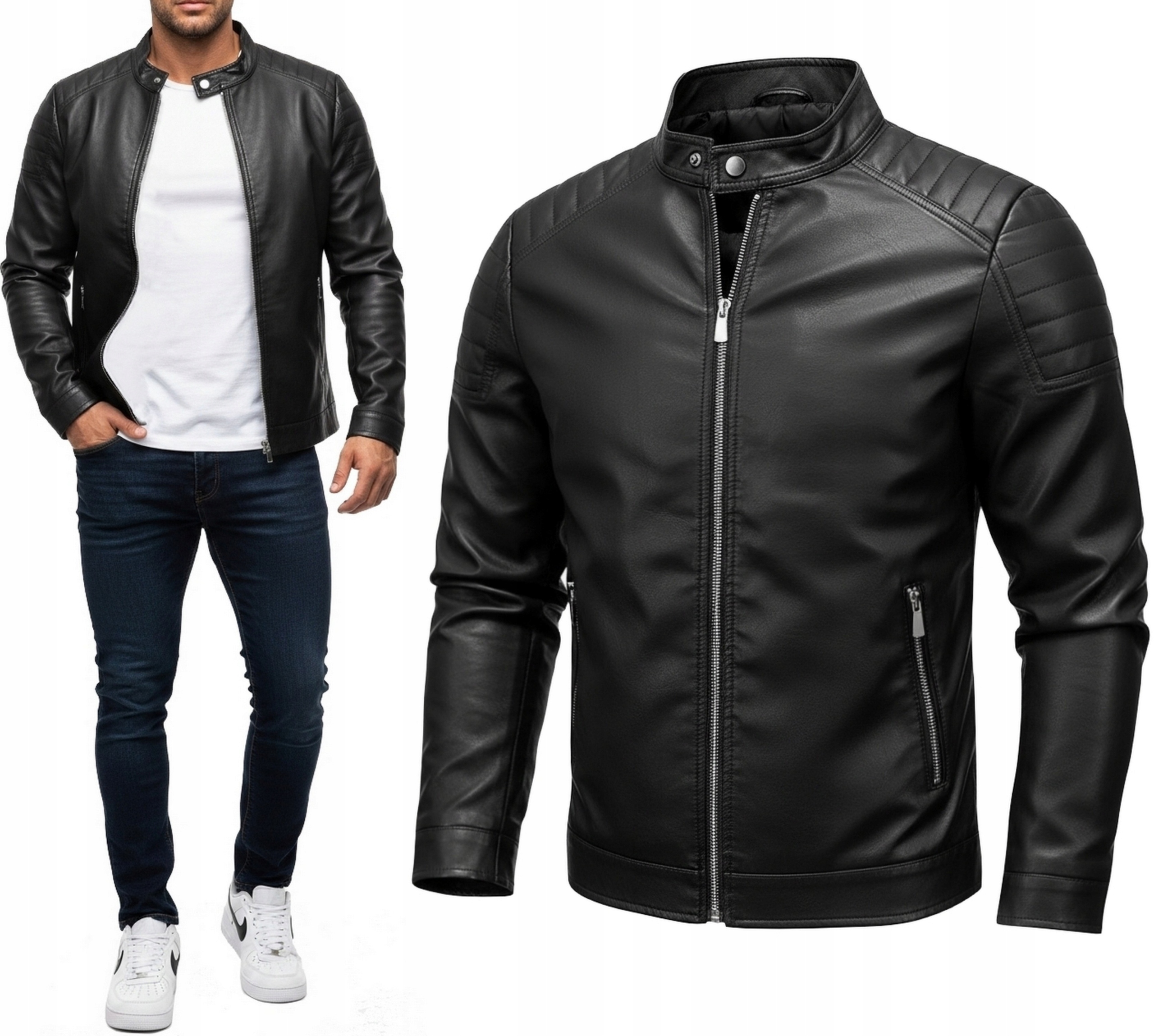 Kožená Pánská Kožená Bunda