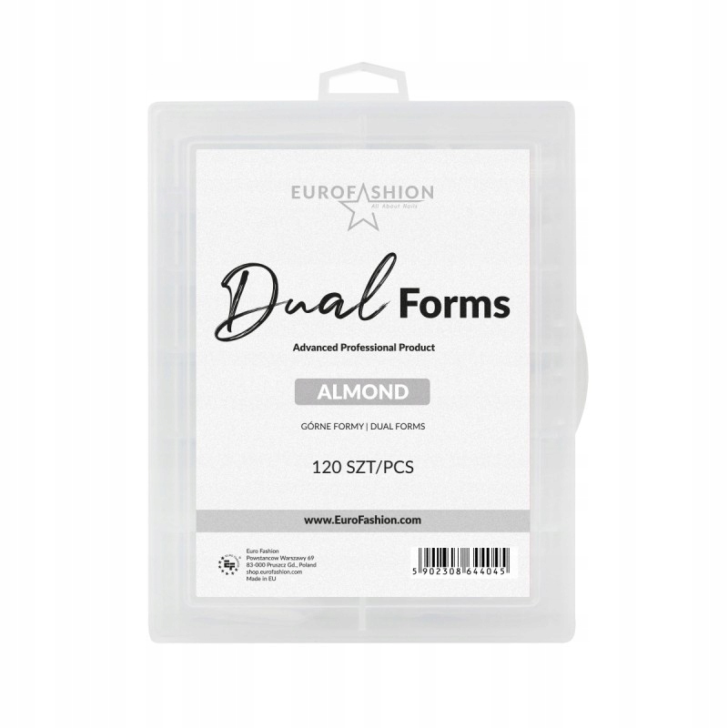 

Górne formy Euro Fashion Dual Forms 120szt Almond