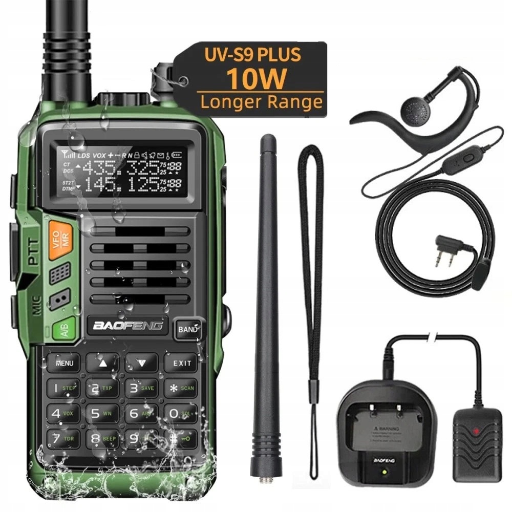 Radiotelefon Baofeng UV-S9 Plus Vysílačka Uhf Vhf svítilna 128 kanálů