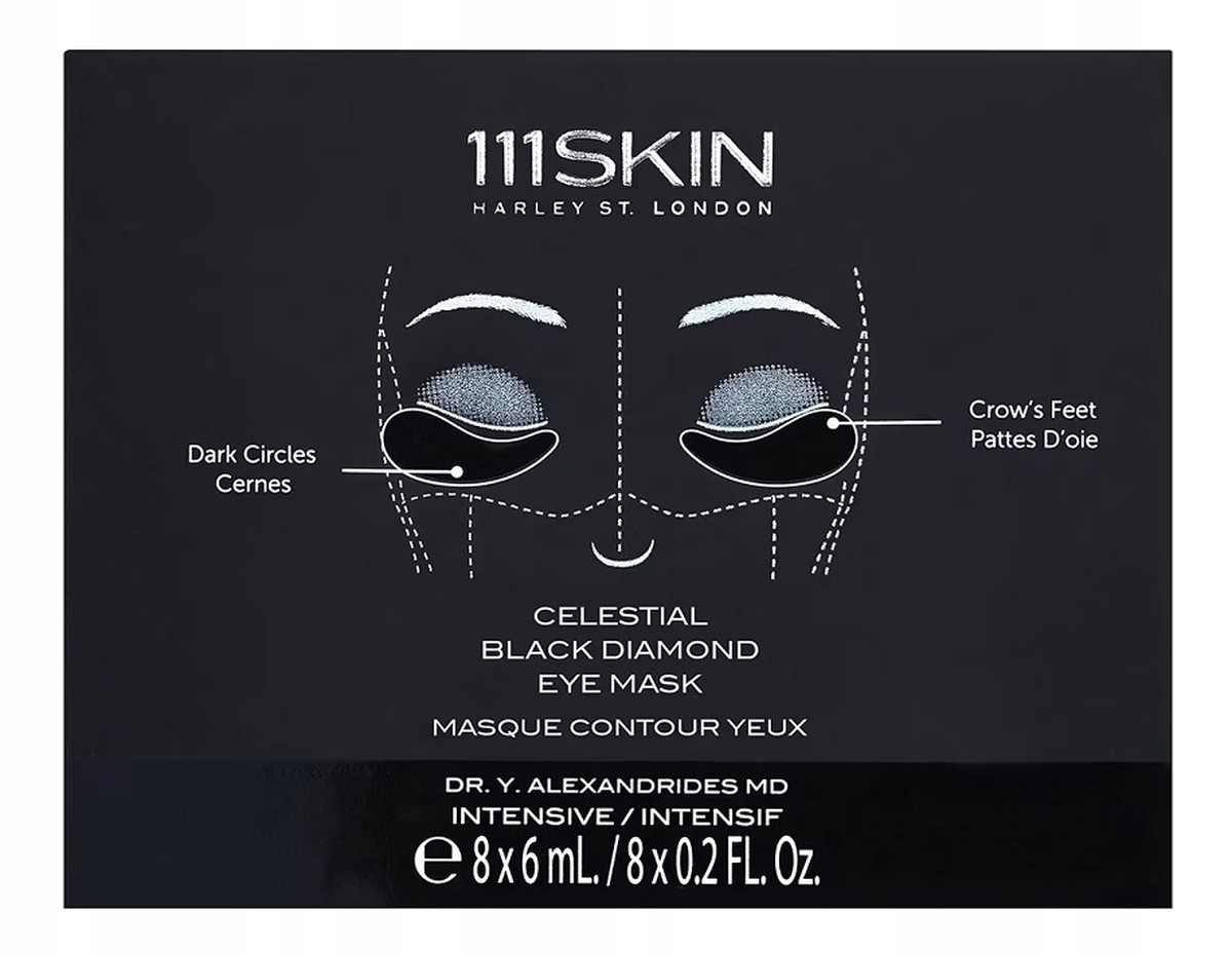 111Skin Celestial černá diamantová oční maska pod oči 8x6 ml 48 ml