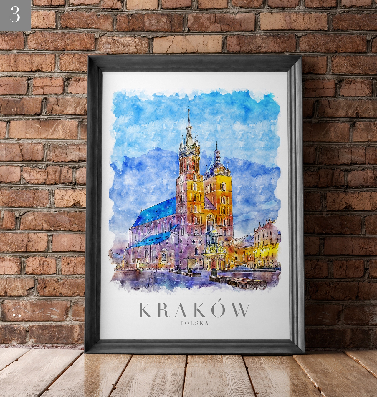 Kraków Pamiątki Plakaty Wawel Sukiennice Mapa A4 Materiał wykonania papier/karton