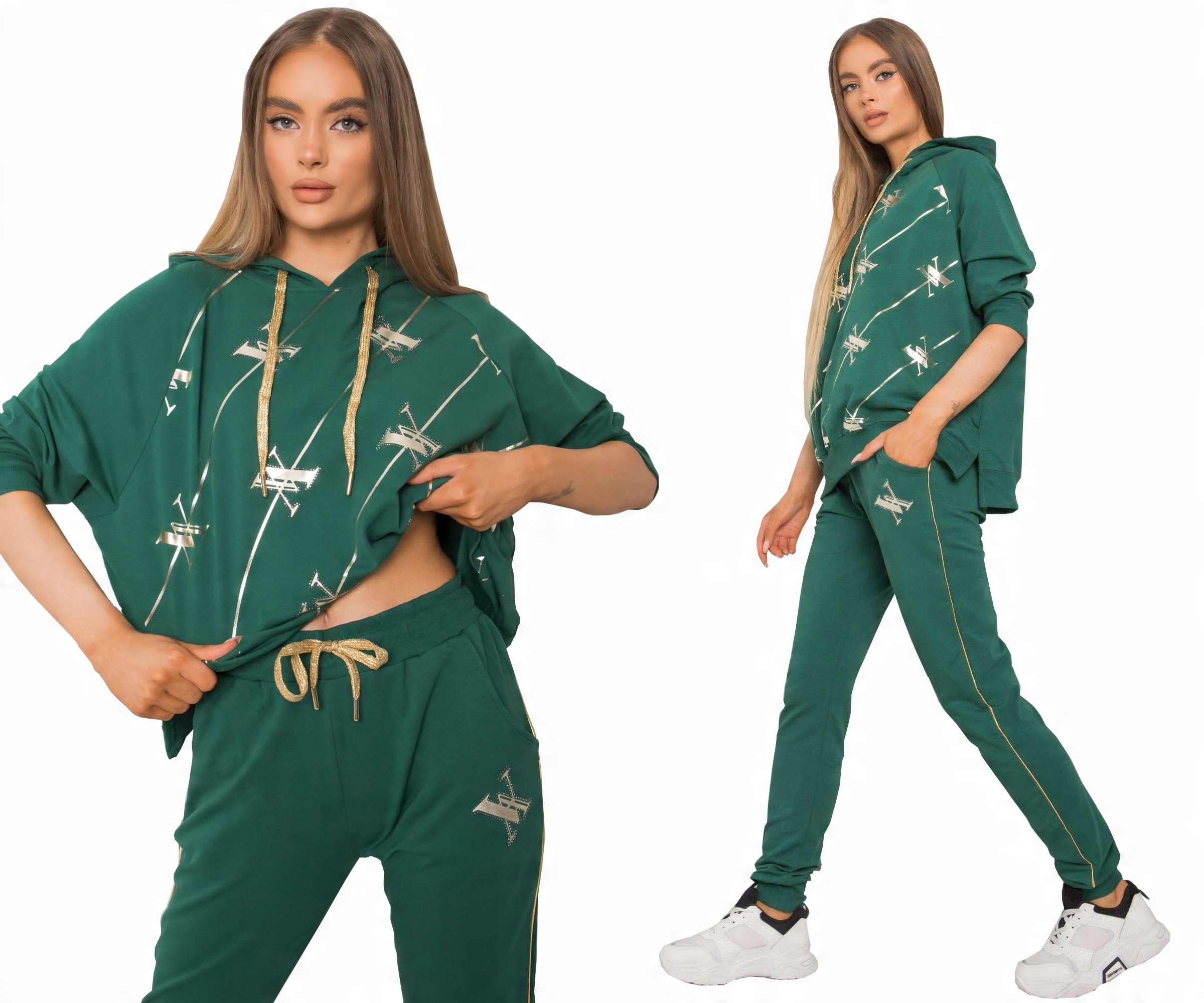 

Dres damski komplet Bluza prezent F6871 green L/XL