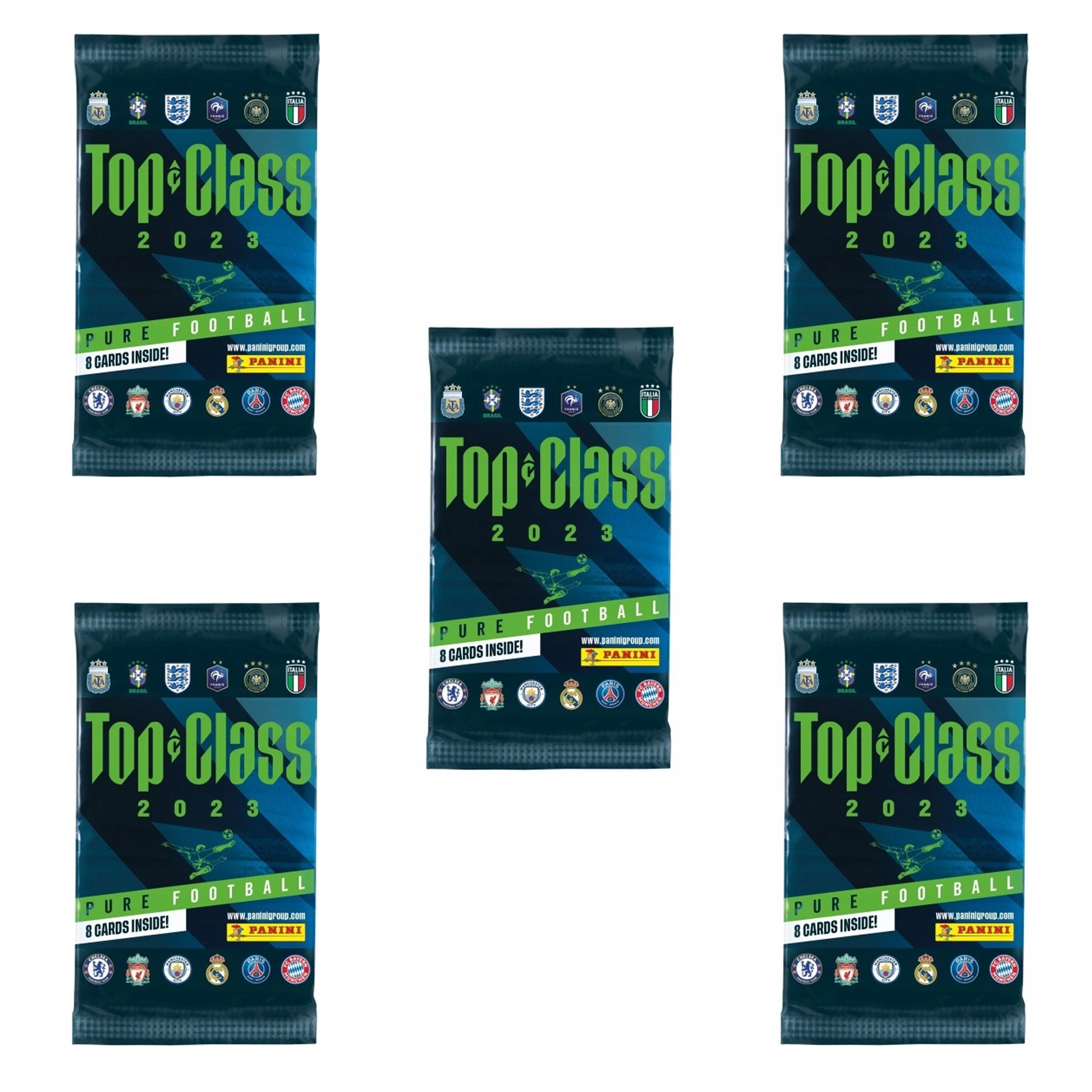 SASZETKI Z KARTAMI PIŁKARSKIMI PANINI TOP CLASS 2023 AŻ 40 KART DO ALBUMU