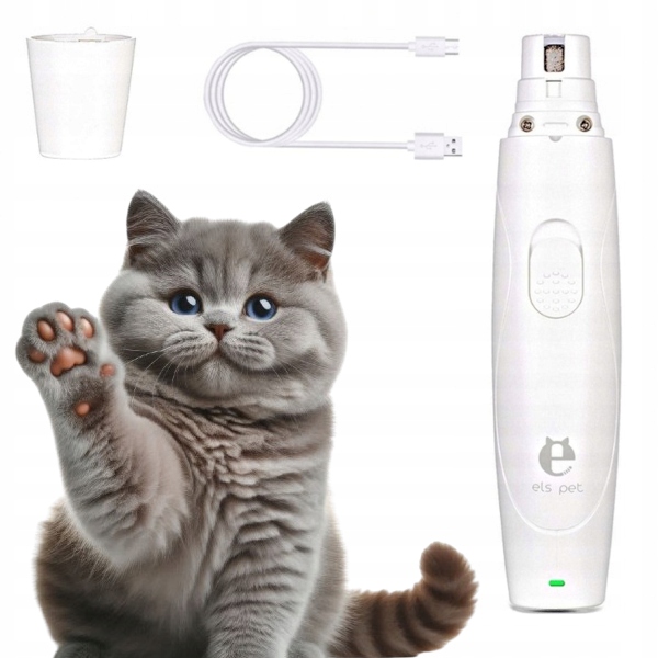 Levně Bezdraúový elektrický pilník na drápy pro kočky Els Pet bruska