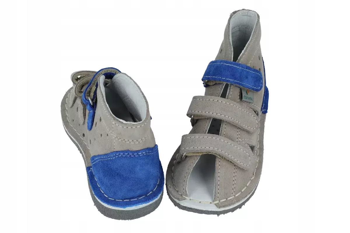 Danielki S104 buty profilaktyczne obcas Thomasa skórzane do przedszkola R32 Kolor dodatkowy niebieski