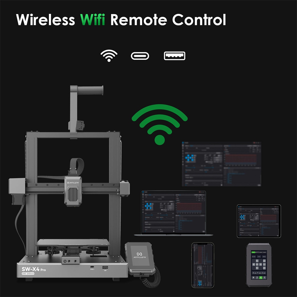 Drukarka 3D Artillery Sidewinder X4 Plus 10000mm/s² FDM Wi-Fi Producent Artillery