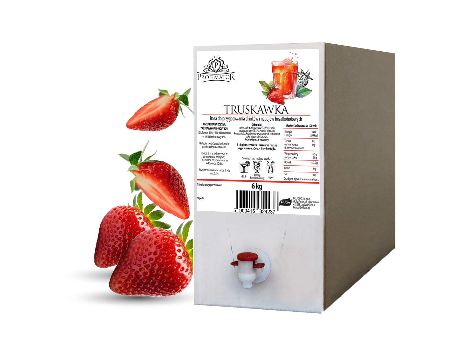 Zaprawka Profimator Koncentrat Truskawka 6 kg