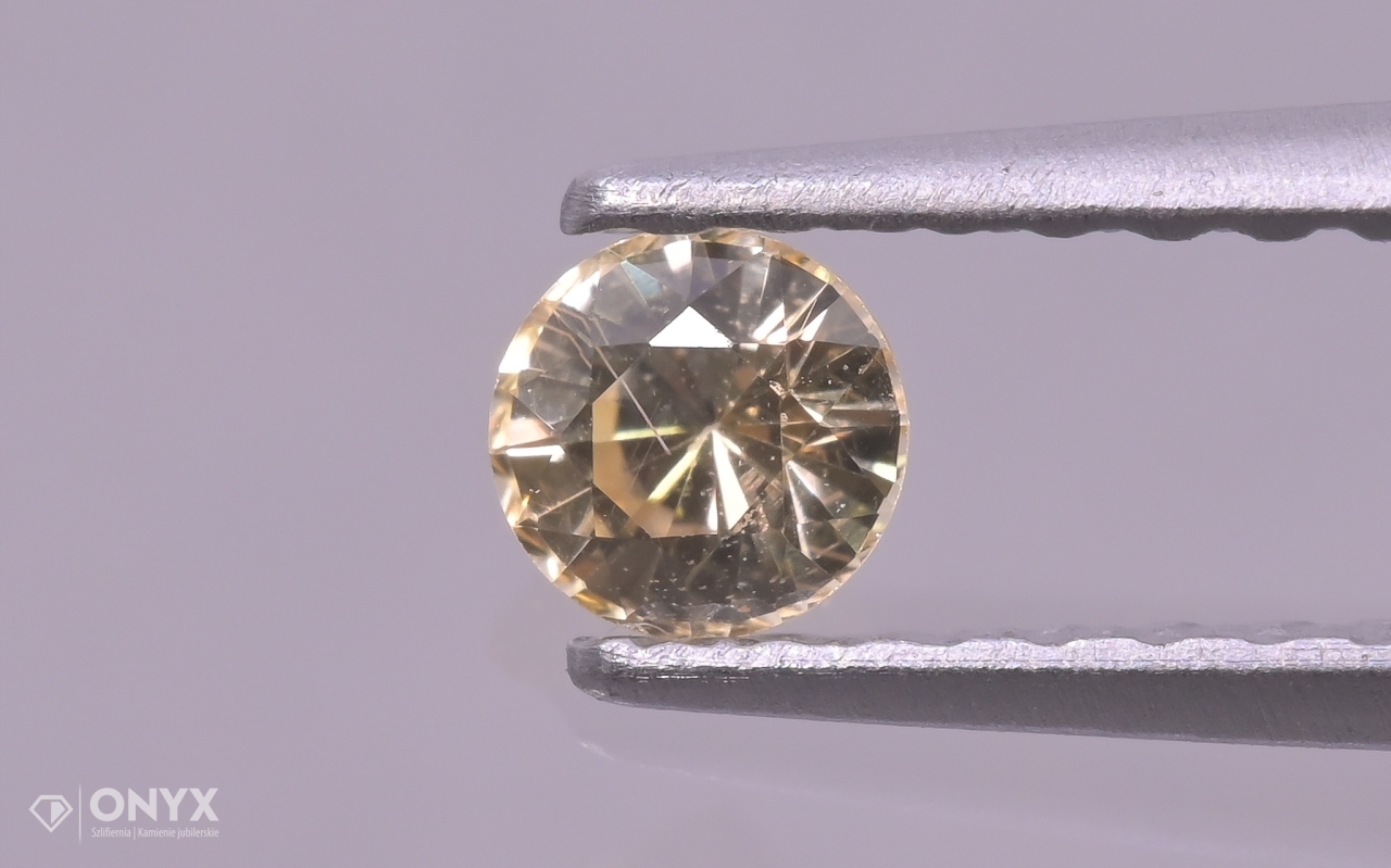 Fazetovaný safír kulatý fi 3,5 mm