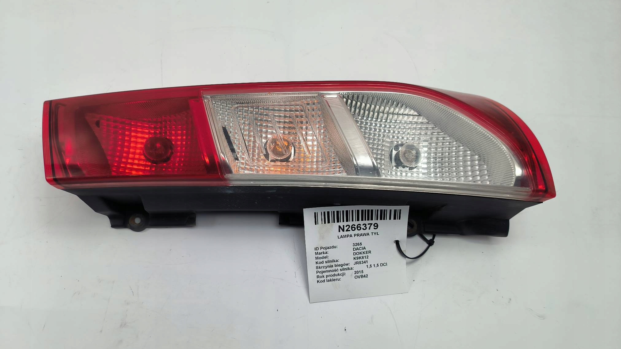 light right rear part 265509604R DACIA DOKKER