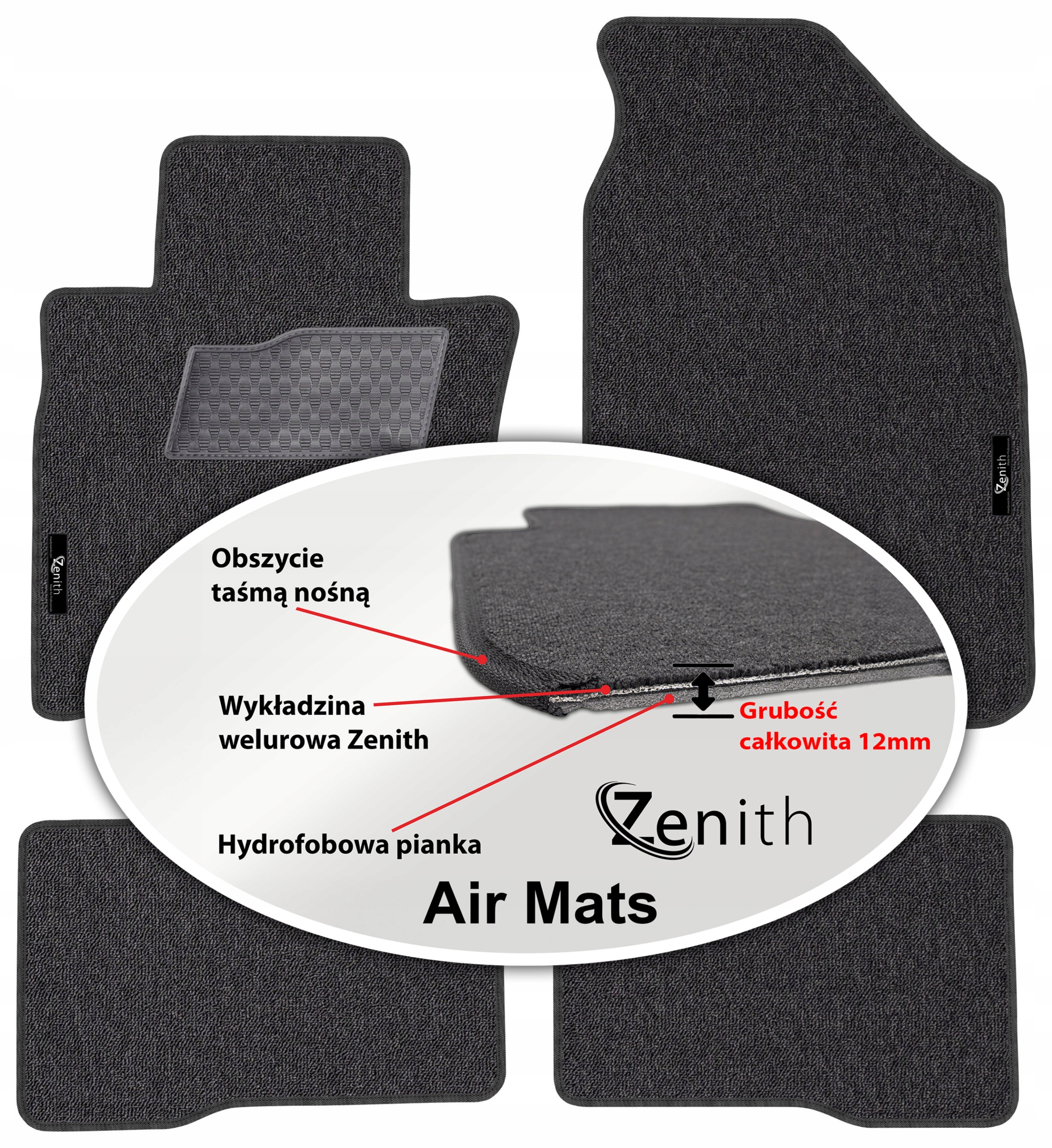 SsangYong Tivoli Crossover 2015- Velurové koberce do auta Zenith Air Mats