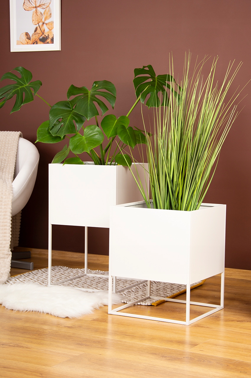 DONICA METALOWA RODOS MAXI, 45 cm, BIAŁA Materiał wykonania metal