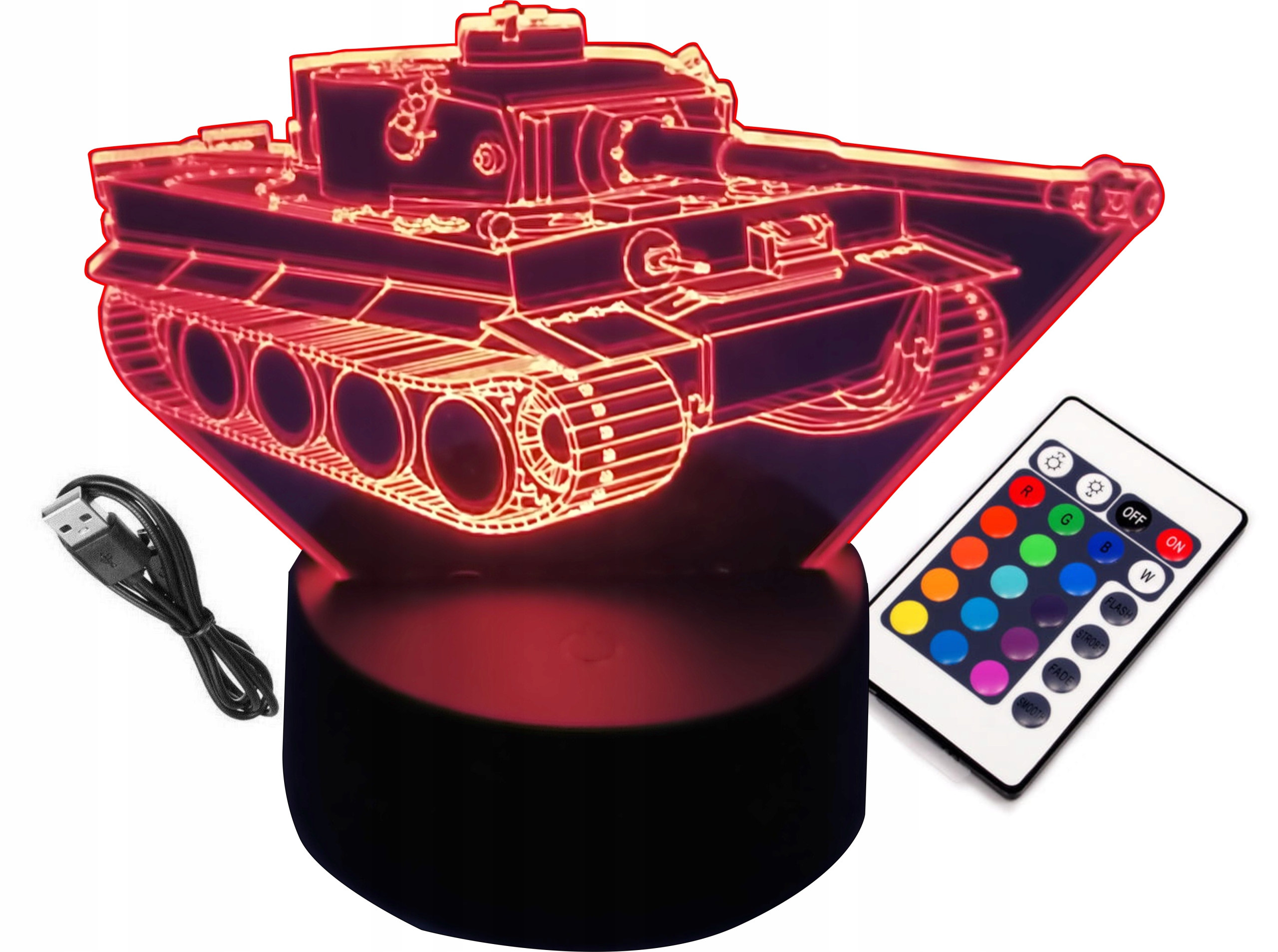 

Lampka Nocna 3D Czołg Tank Tiger Świat Czołgów
