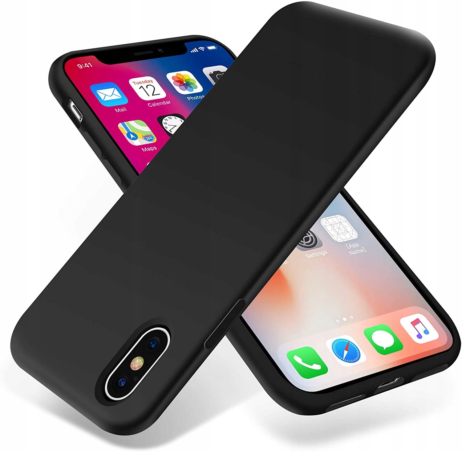 

Etui Matowe Slim do Iphone X Xs Case Szkło
