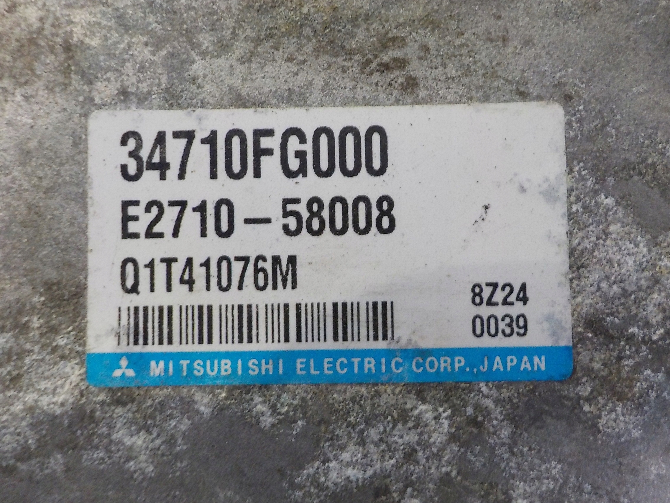 SUBARU IMPREZA III computer control unit 34710FG000 E2710-58008