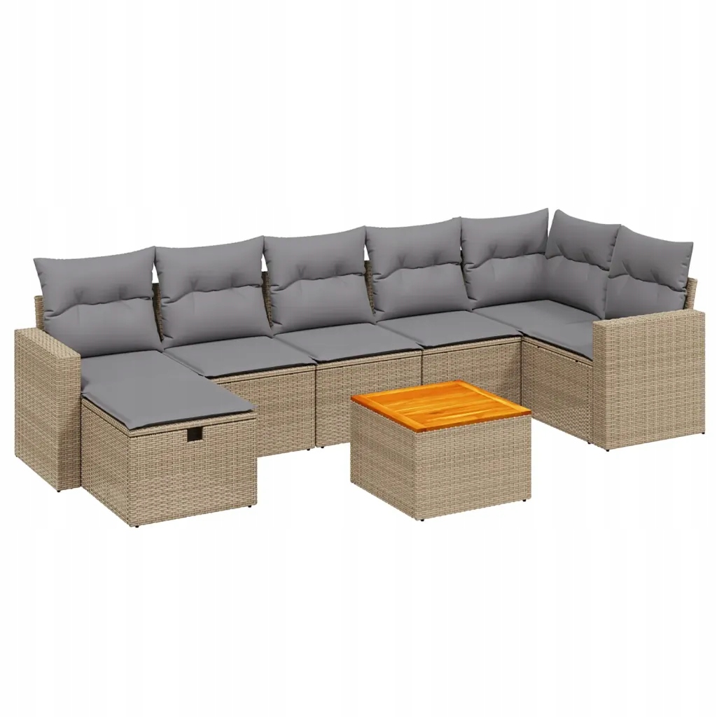 Modulární zahradní nábytek, set, barva: béžová melange, rozměry: 62 x