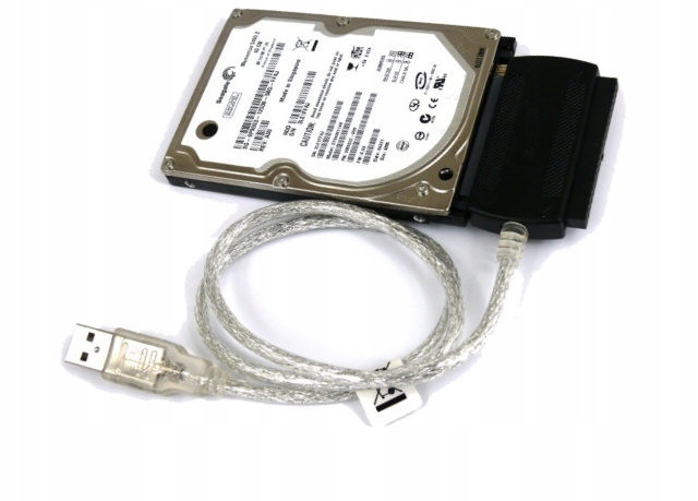 ADAPTER DYSKU USB IDE ATA SATA 2,5 3,5'' ZASILACZ Waga produktu z opakowaniem jednostkowym 0.23 kg