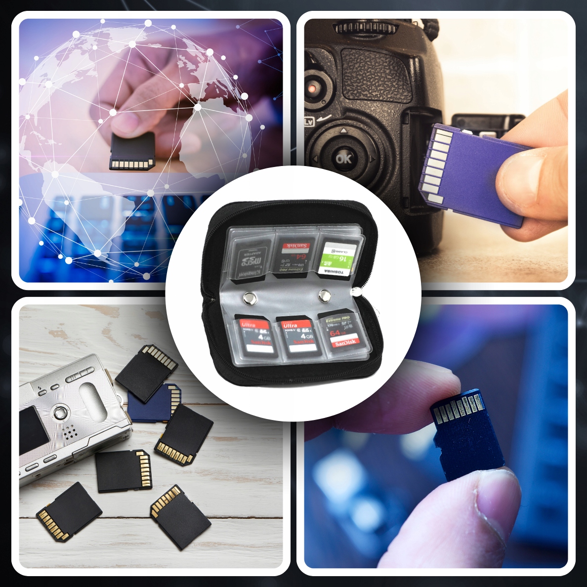 ETUI ORGANIZER NA KARTY PAMIĘCI CASE SD MICRO CF EAN (GTIN) 5905172900170