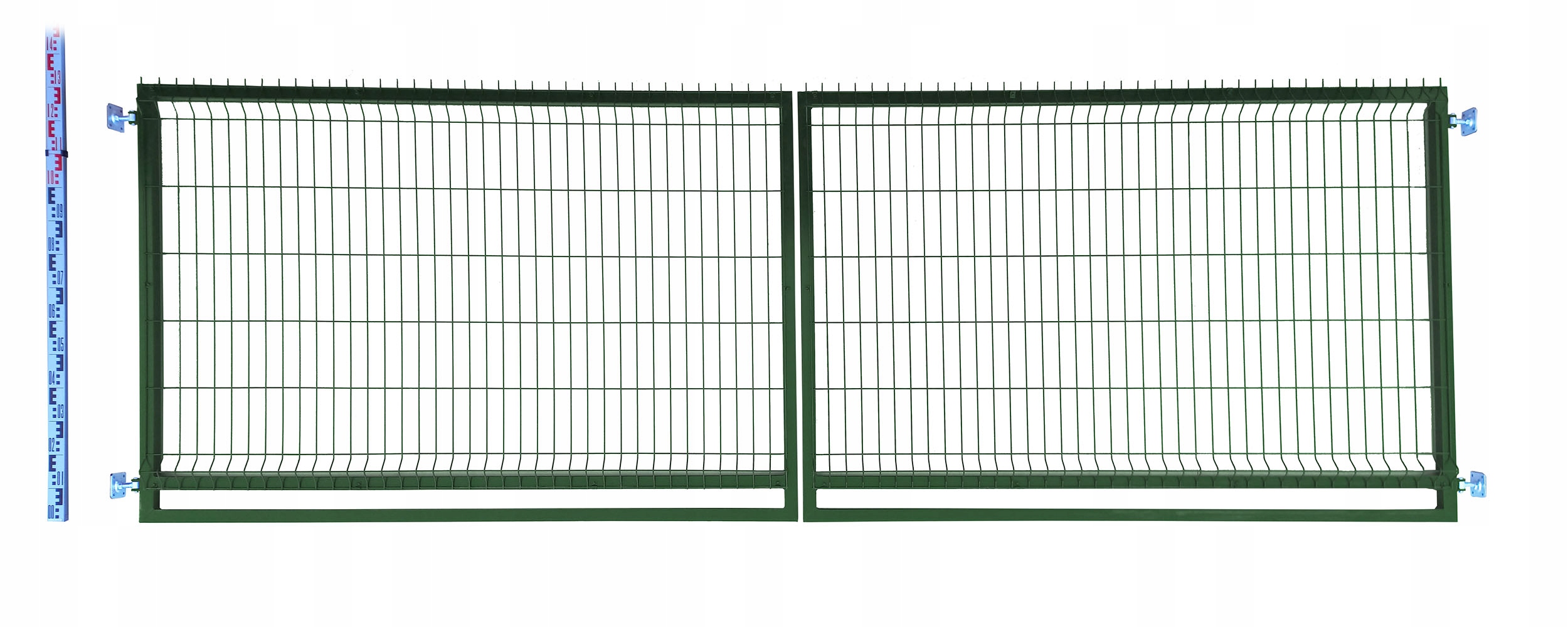 Brána Pletivové 130cm zelená Panelová RAL6005 dvoukřídlá 133cm