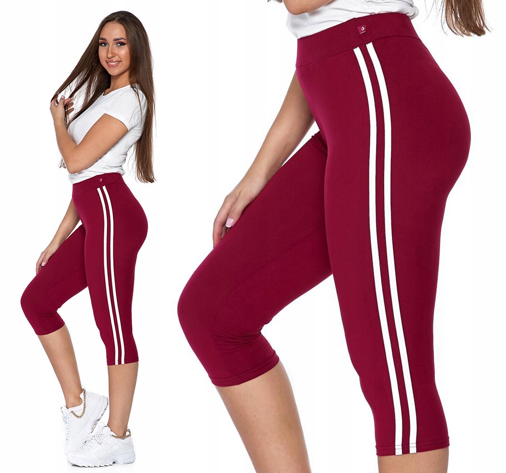 

Moraj Fit Legginsy 3/4 wysoki stan Lampasy L/XL