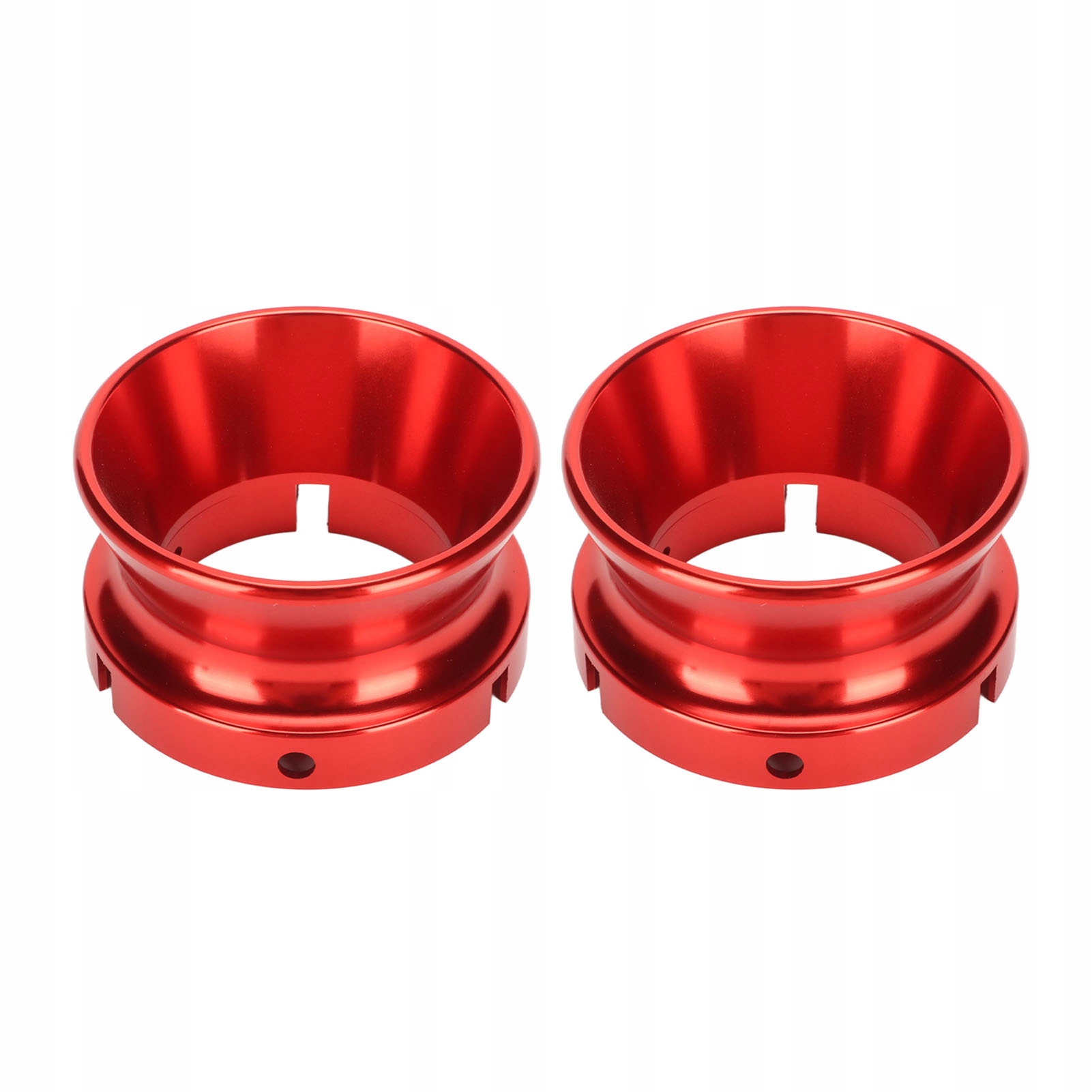 2PCS Adapterów Hub na Studer Revox Czerwony Wypolerowany Aluminium D9