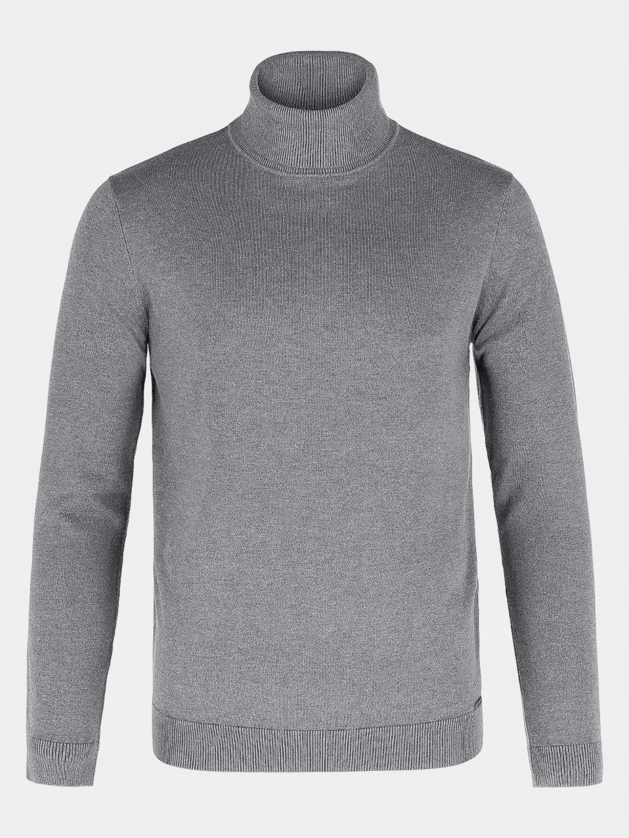 Viskózový svetr Volcano šedý rolák , velikost S-Max XXL