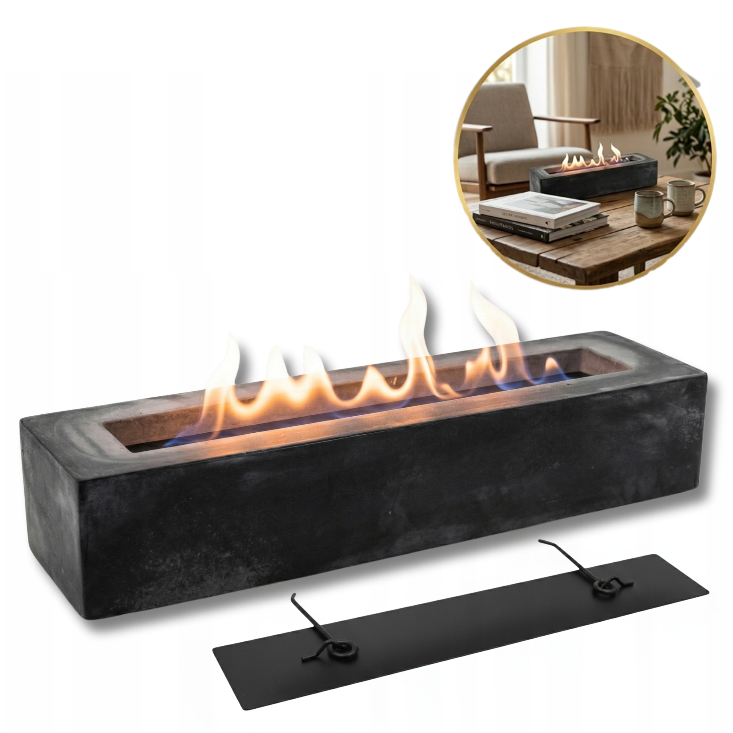 Volně Stojící Biokrb Na Terasu Do Obývacího Pokoje Na Stůl 40X10 Přenosný Zahradní