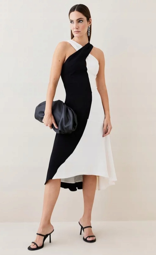 Karen Millen Sukienka Biało Czarna Damska 40 1YŁF