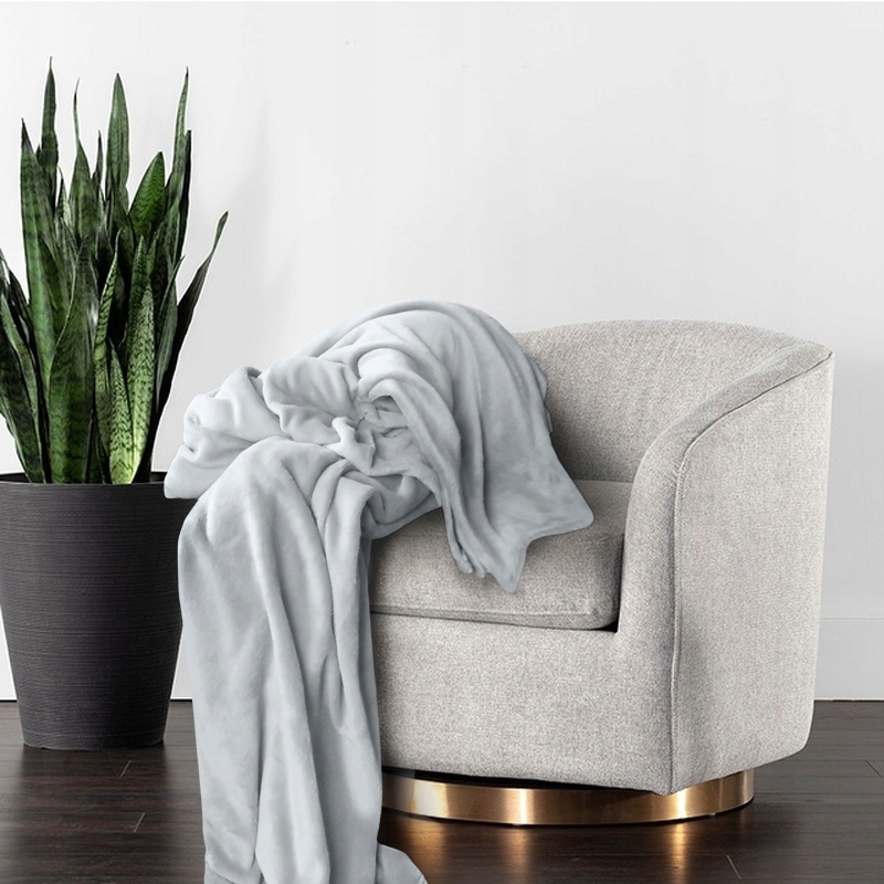 KOC NARZUTA CIEPŁA DWUSTRONNA NA PREZENT KANAPĘ ŁÓŻKO 200x220 SZARY Kod producenta 5901386224453