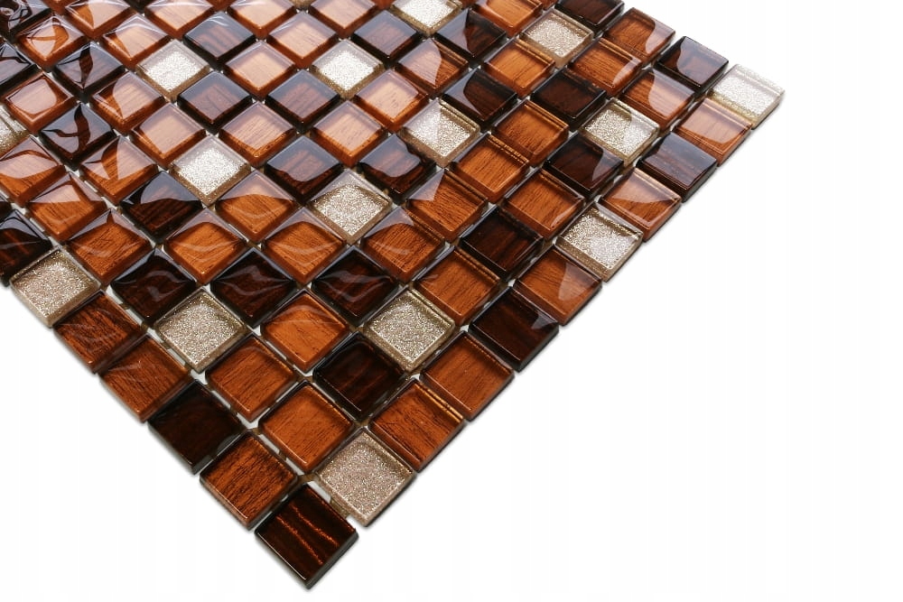 MOZAIKA SZKLANA BRĄZOWA RIVA JESIEŃ ZŁOTA VENUS Typ mozaika