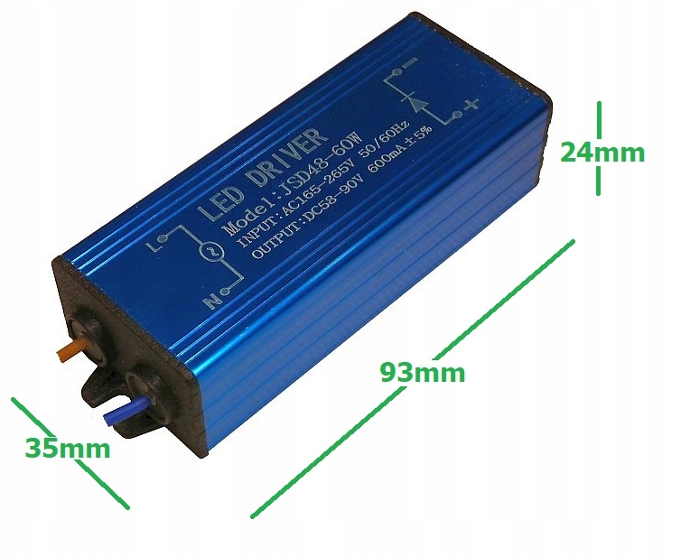 Zasilacz do LED GAAD ZASLEDKRFS60W600X2 EAN (GTIN) 5904151282115