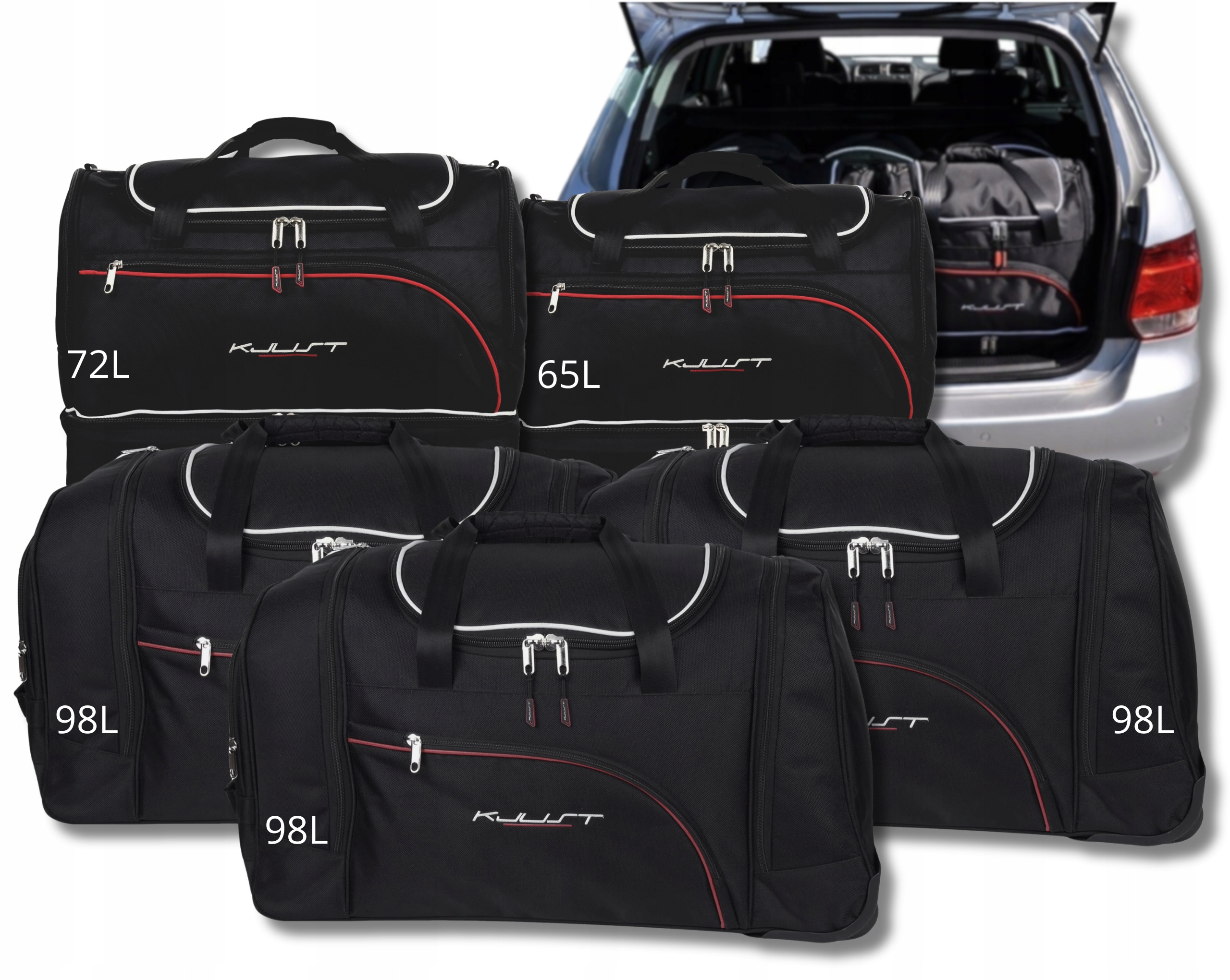 Sada komplet tašiek Kjust do batožinového priestoru Vw Golf Variant 2008-2016 5 ks