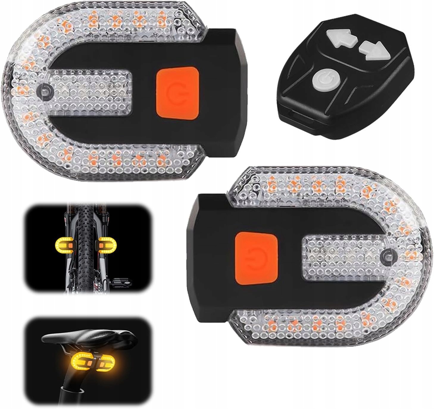 Kierunkowskazy Do Roweru Hulajnogi Migacze Rowerowe Led Lampka Usb Pilot