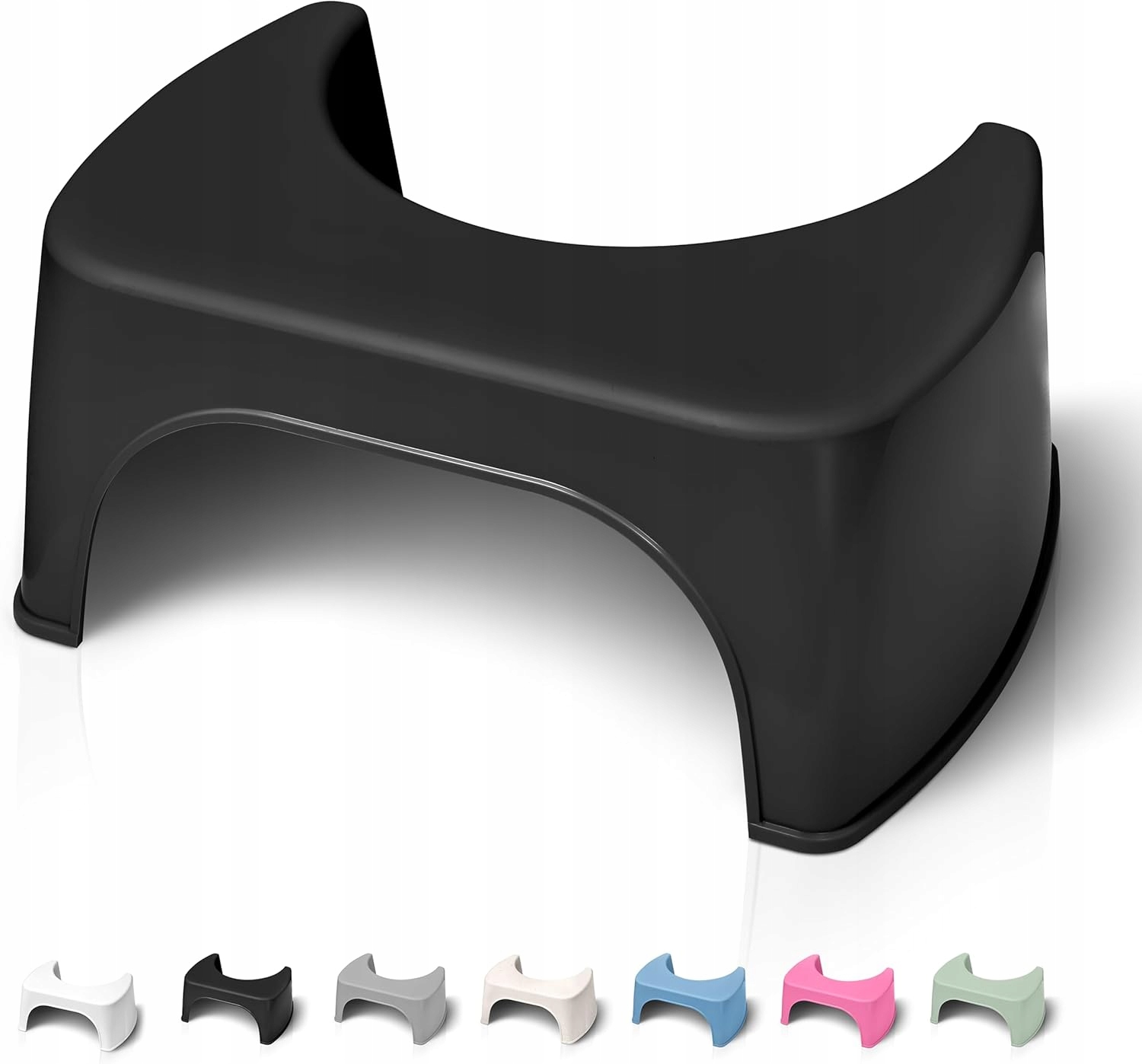 Czarny fizjologiczny taboret toaletowy