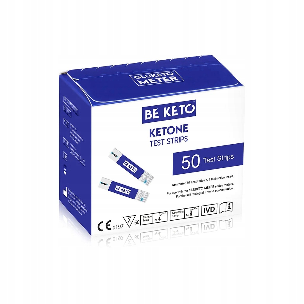 Testy Paskowe Ketony GluKeto Meter 50 szt. BeKeto