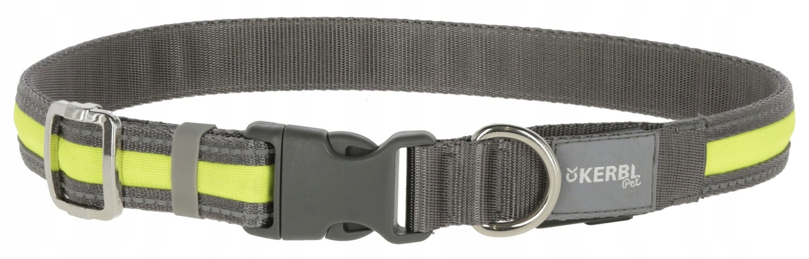 Levně Kerbl Osvětlený obojek Light & Reflex Žlutý 35-50 cm