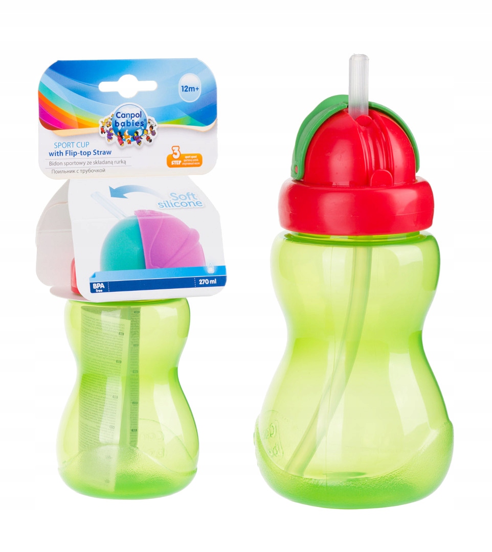 

Canpol Butelka Bidon Składana Słomka Rurka 270ml