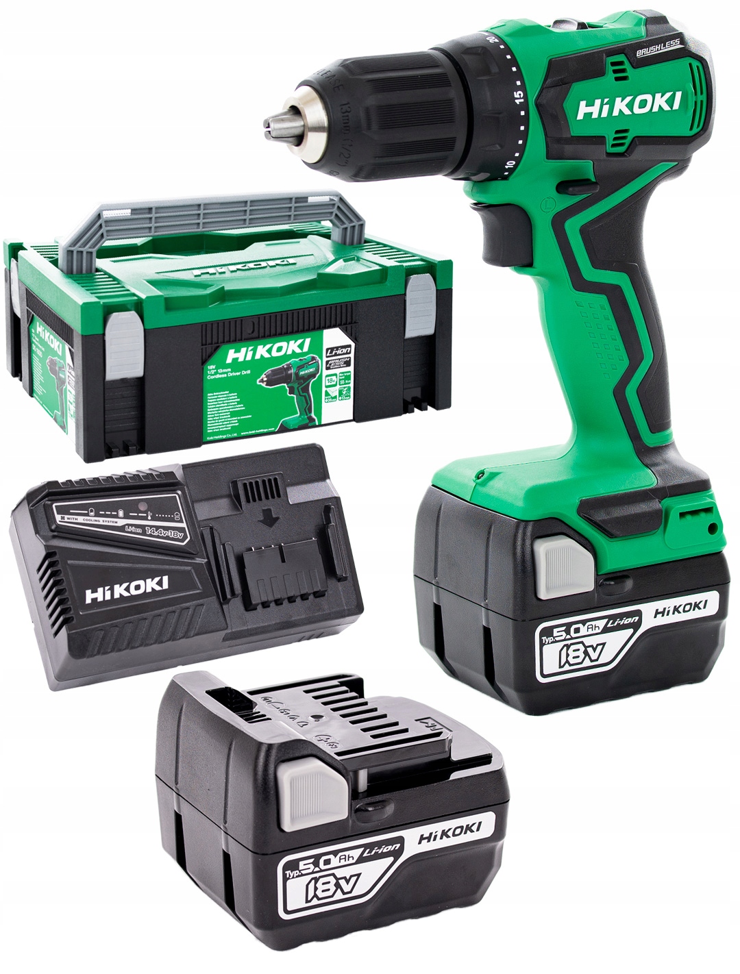 

Wkrętarka 18V 2x5Ah Udar 2-biegi HiKOKI DV18DD Wpz