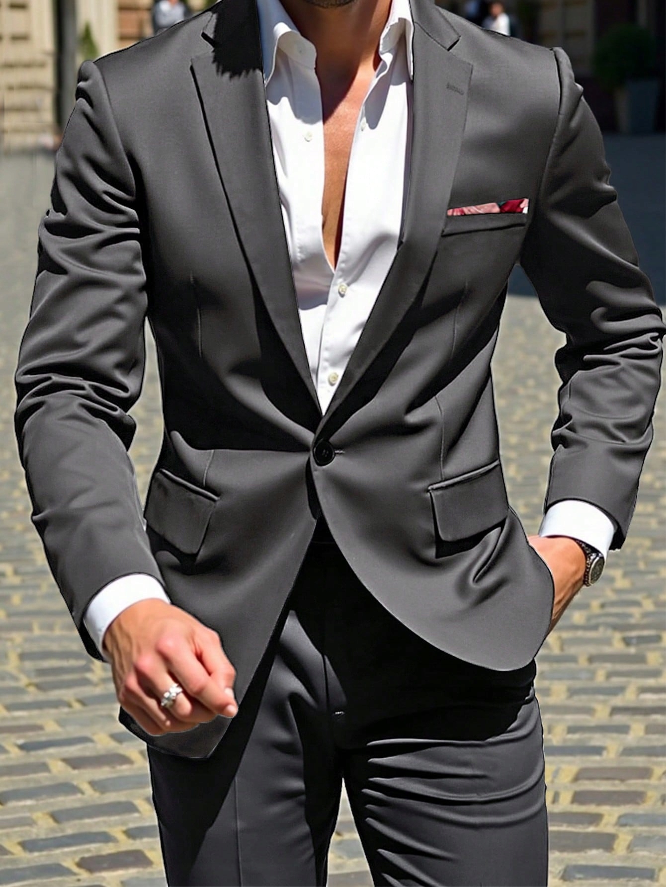 Sako Elegantní Společnostní Bunda Shein Velká L