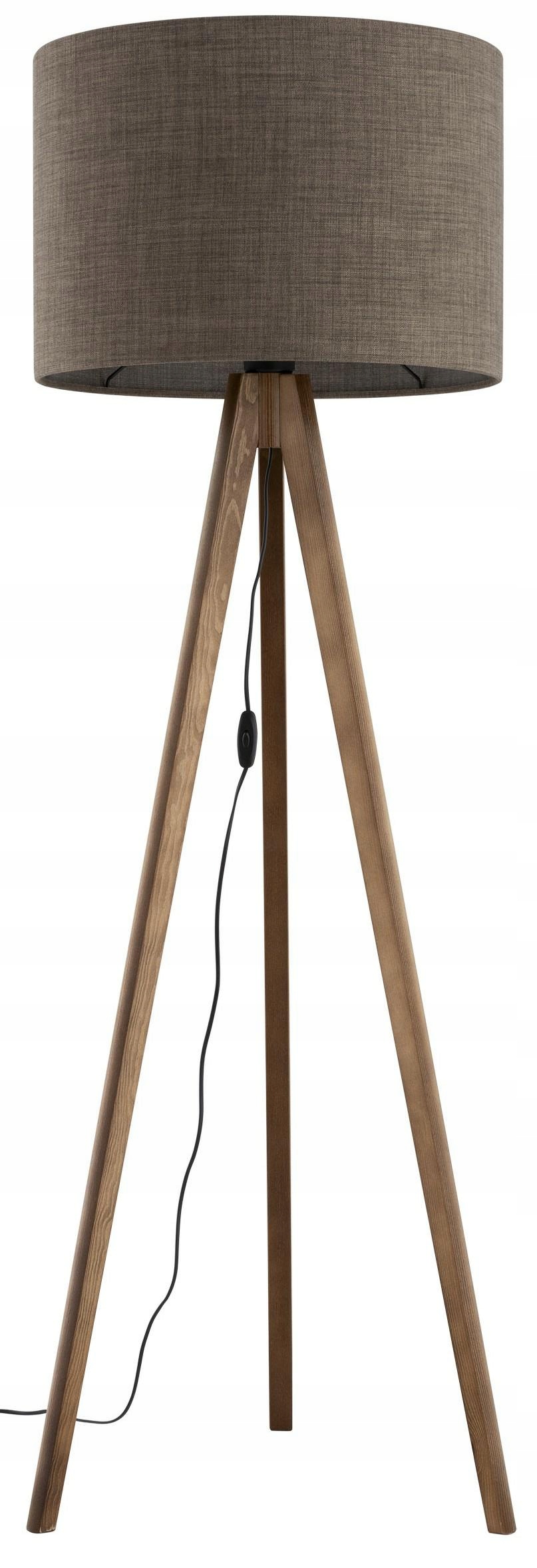 Stojacia lampa Grand Orech Hnedý Abažúr 1xE27 150 cm Podlahová lampa Dom