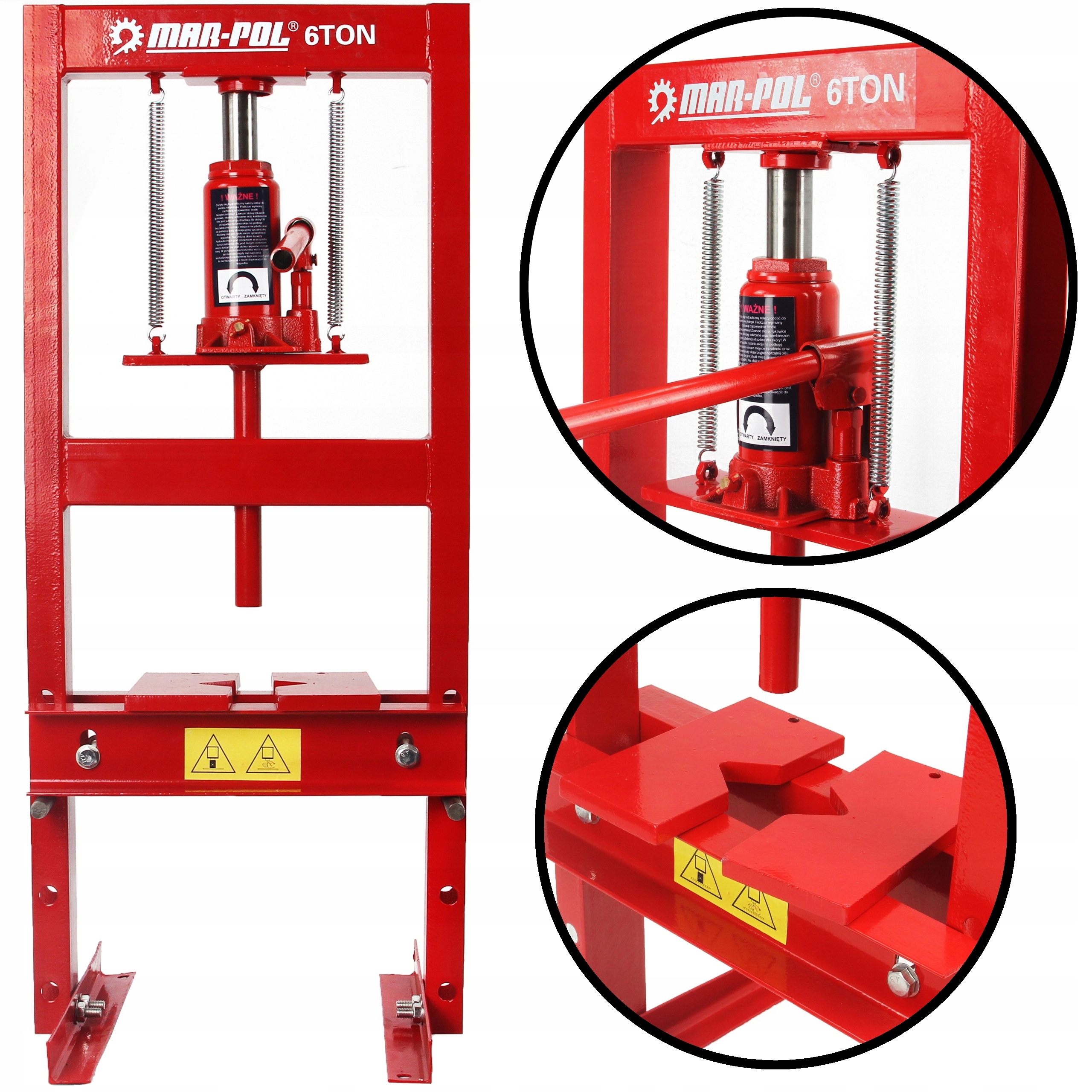 PRASA HYDRAULICZNA WARSZTATOWA 6T Z PODNOŚNIKIEM
