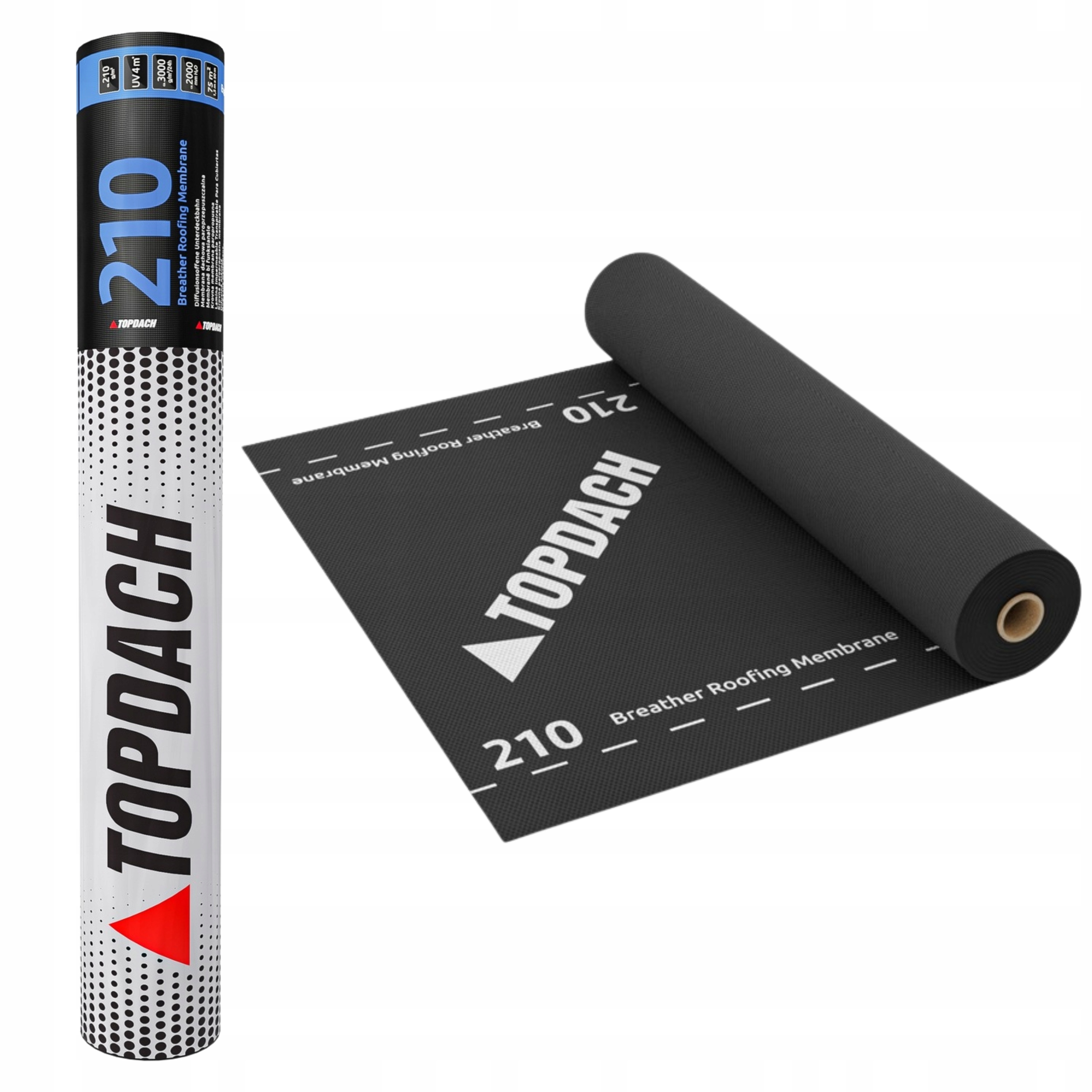 Membrána Střešní Membrána Fólie Na Střechu Nejlepší Topdach 210g 1,5x50m 75m2