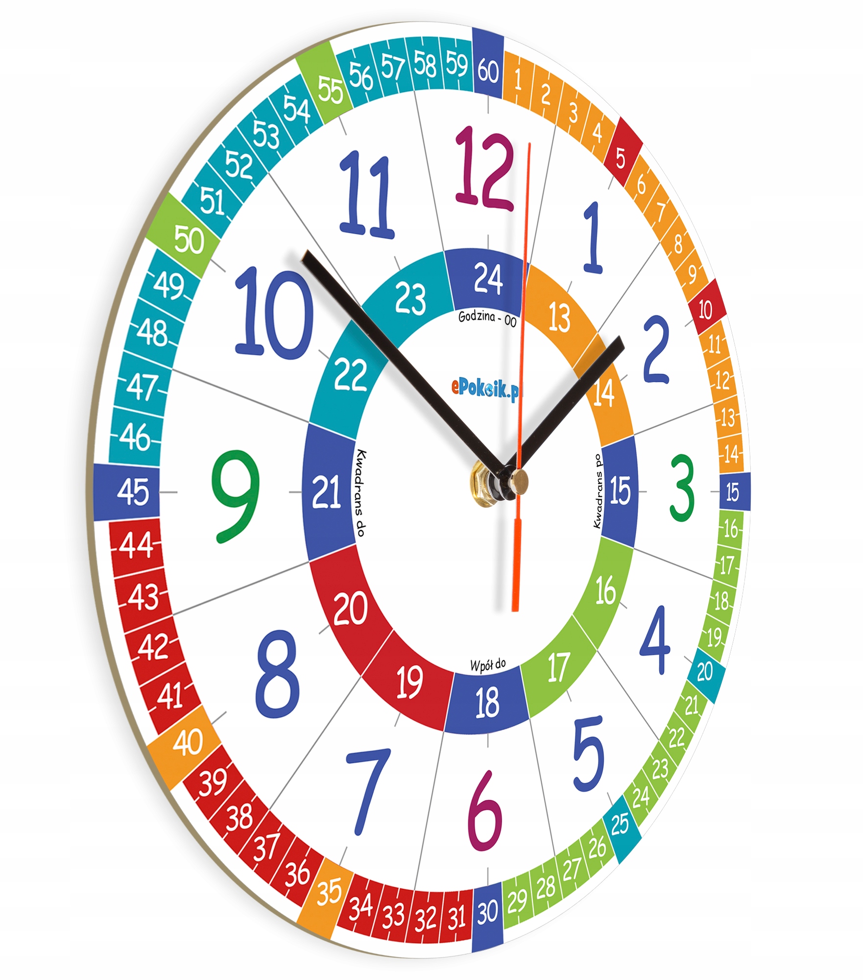 M Edukacyjny zegar ścienny dla dzieci (L2) Marka inna