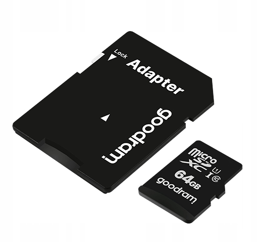 KARTA PAMIĘCI microSD 64GB UHS-I SDHC/SDXC ADAPTER Waga produktu z opakowaniem jednostkowym 0.01 kg