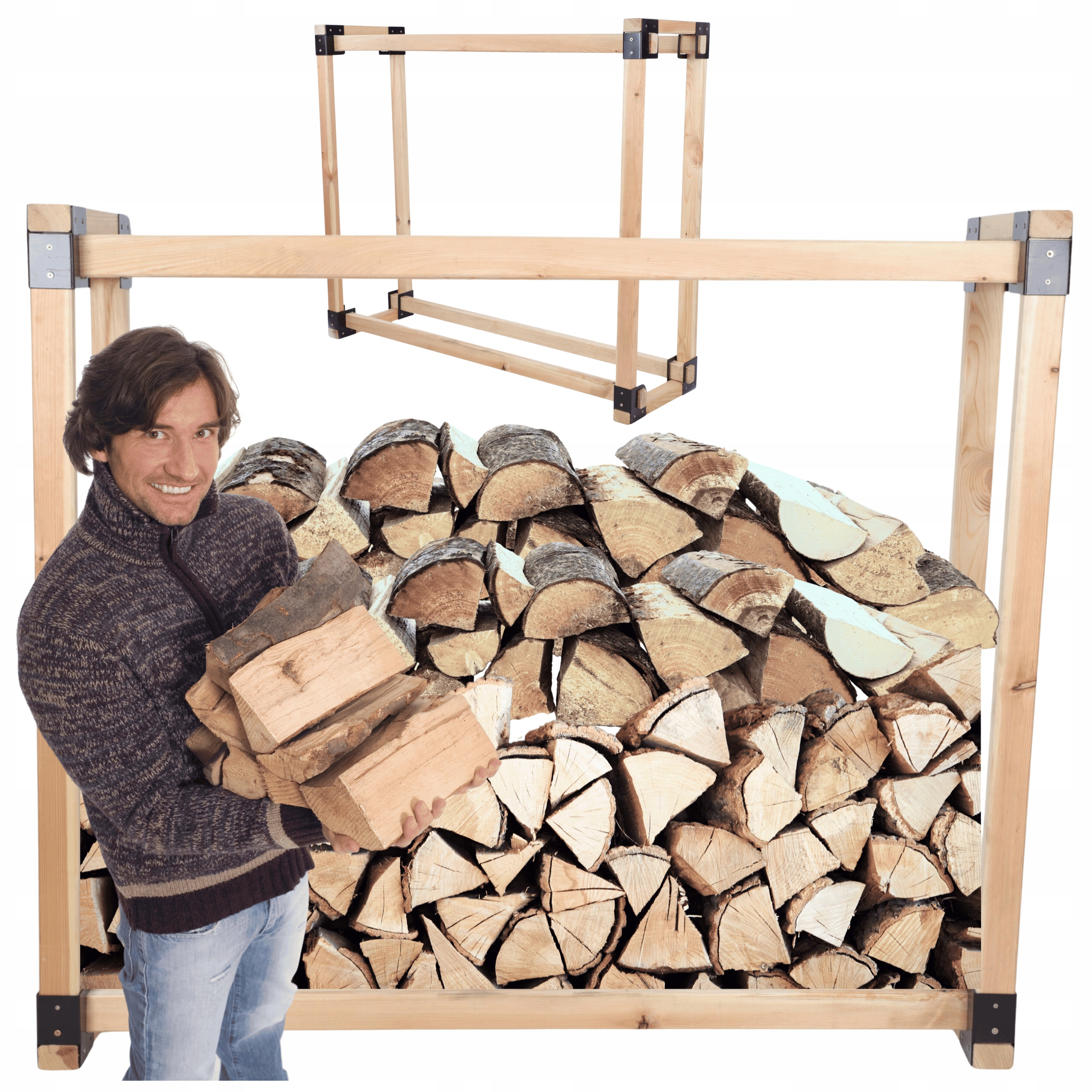 Stojan na krbové drevo Prístrešok na palivové drevo 0,4 m3 Eko