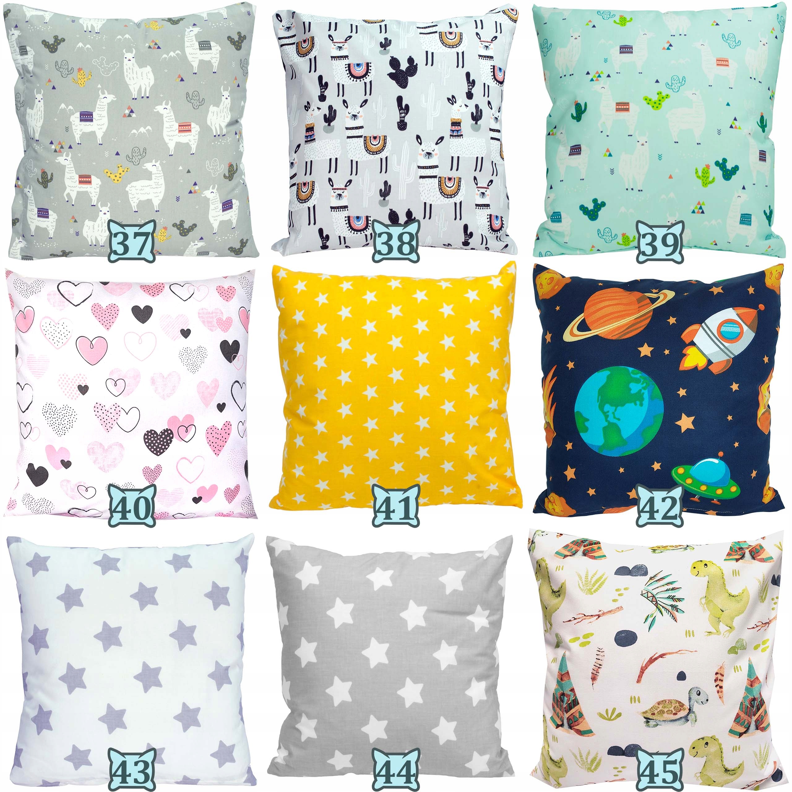 Poszewka na poduszkę 70x80 bawełniana wzory Szerokość produktu 80 cm