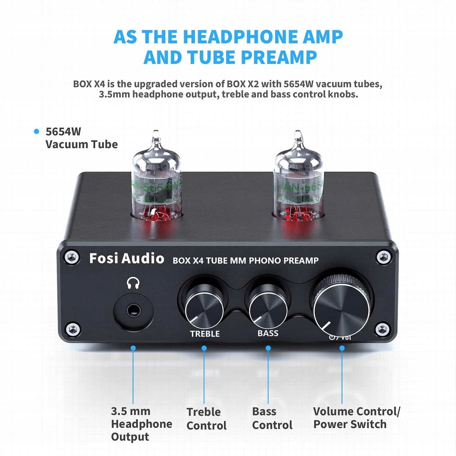 Fosi AudioBOX X4 przedwzmacniacz gramofonowy do odtwarzacza płyt Hi-Fi Marka Fosi Audio