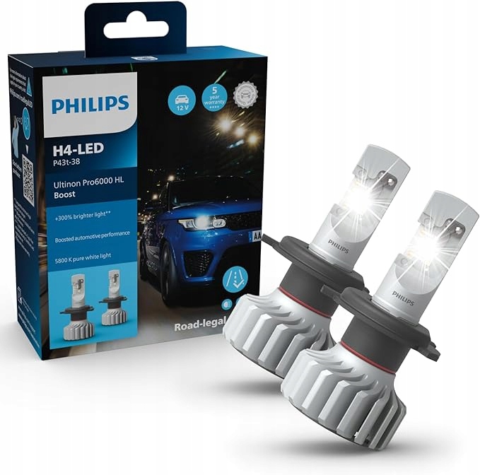 Žiarovka, reflektor Philips 11972U60BX2 H7 Led +300%