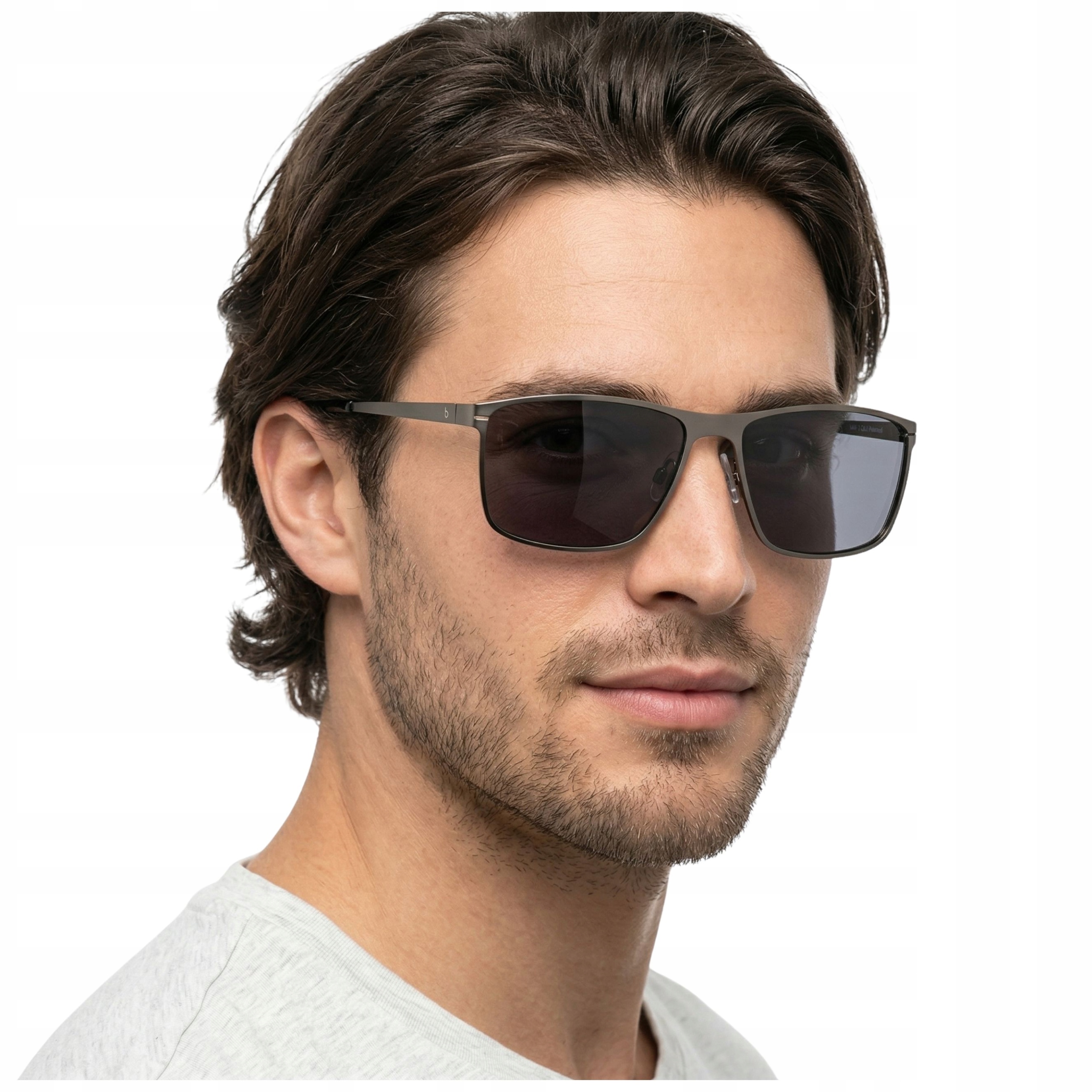 Okulary przeciwsłoneczne męskie polaryzacyjne UV400 klasyczne metal Brilo