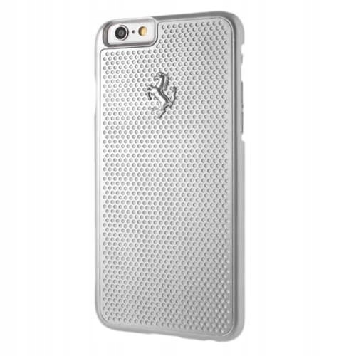 Ferrari Hardcase FEPEHCP6SI pro iPhone 6/6S, perforovaný hliník, stříbrný
