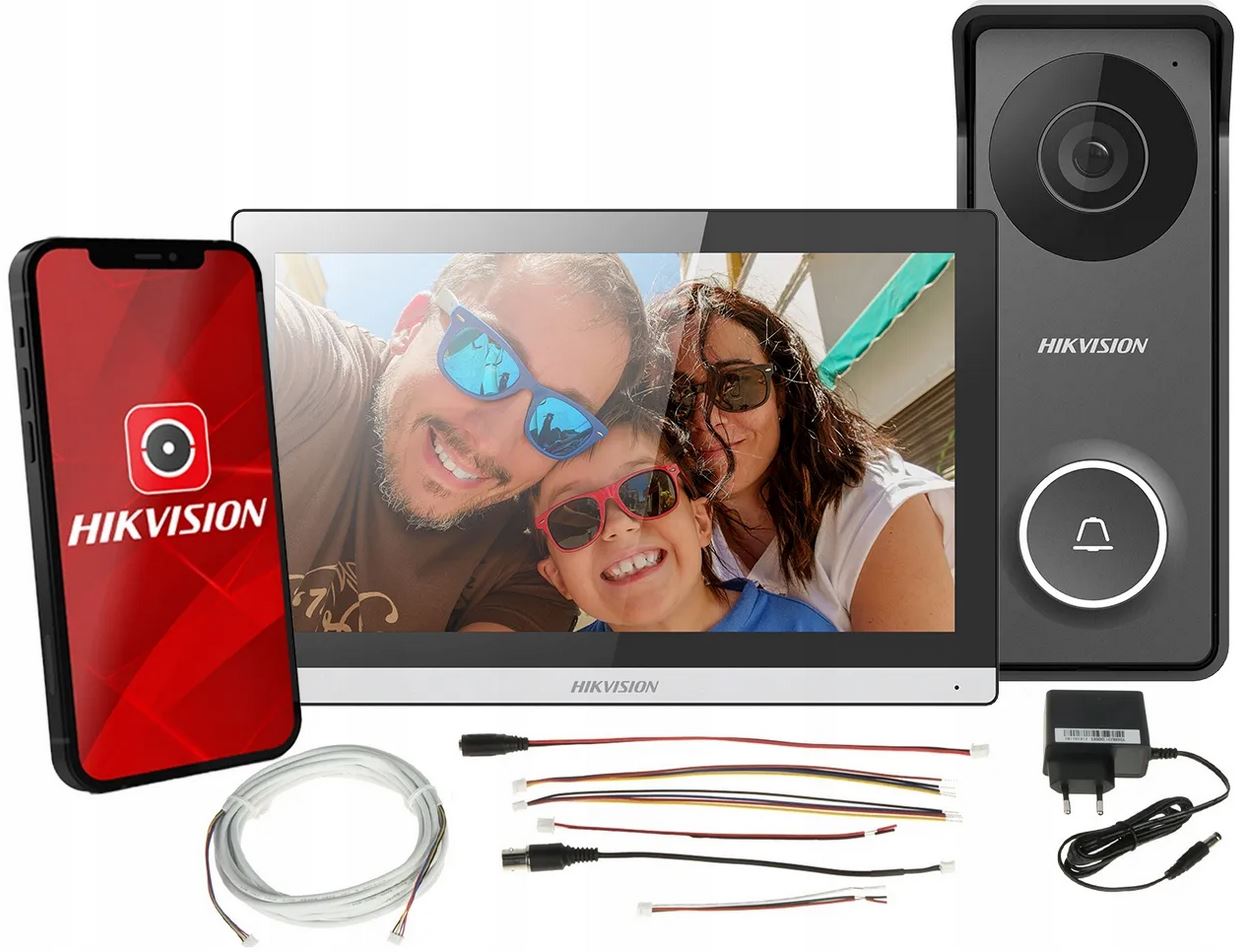 Videovrátnik WiFi Hikvision DS-KIS313-P 4-ŽILOVÝ Set Dotyková Aplikácia